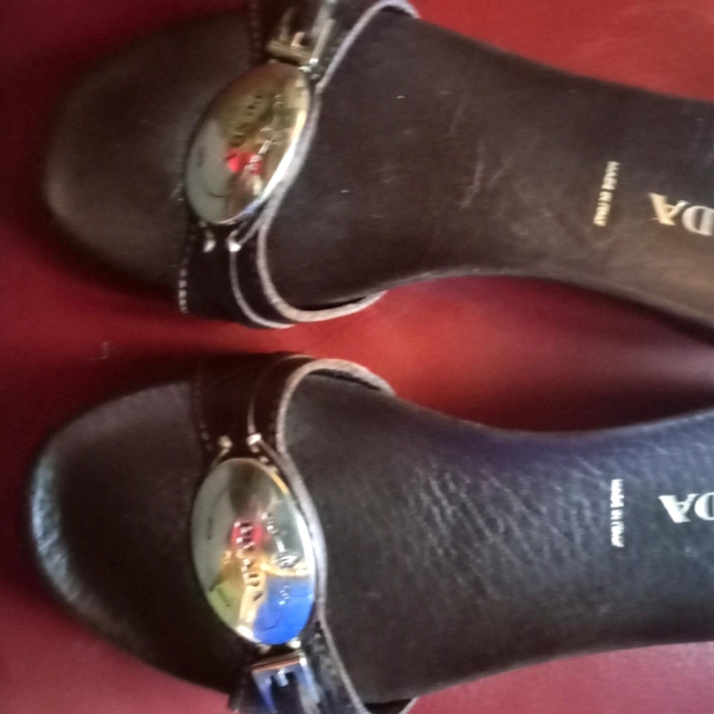 Prada sandals,  leather/open toe